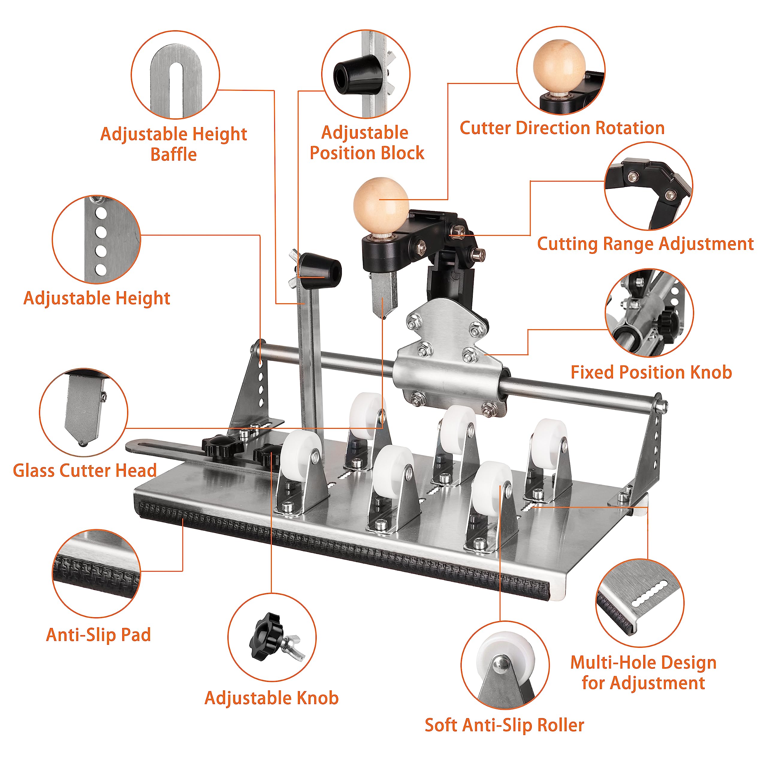 MiiMOO Glass Bottle Cutter - Multifunctional DIY Glass Cutting Kit for Bottles of Different Shapes and Sizes, Perfect for Wine, Beer, Whiskey, Liquor, and Champagne