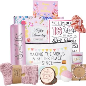 LUXULISH Sweet 16 Gifts for Girls, 16th Birthday Gifts for Girls, Unique 16th Sweet Sixteen Gifts for Daughter, Niece, Granddaughter, Sister, Friend, Birthday Gifts for 16 Year Old Girls