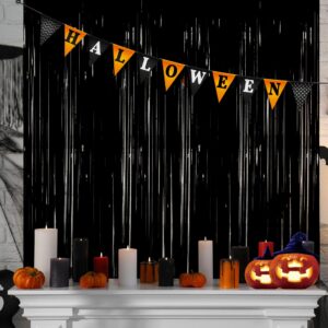 OHOME New Years Decorations 2025 New Years Eve Party Supplies Pack of 2 | Black Streamers for Black Birthday Decorations