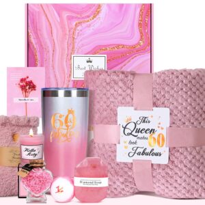 LUXULISH 60th Birthday Gifts for Women, 60 and Fabulous Gifts for Women, Happy 60 Year Old 1964 Birthday Gifts, Luxury Turning 60 Birthday Gift Ideas for Mom Sister Friend Wife Coworker