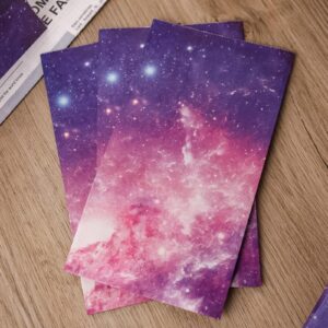 LovesTown 24PCS Party Favor Bags, Space Galaxy Print Candy Paper Bags with Stickers Goodie Treat Bags for Kids Birthday Space Galaxy Party Supplies