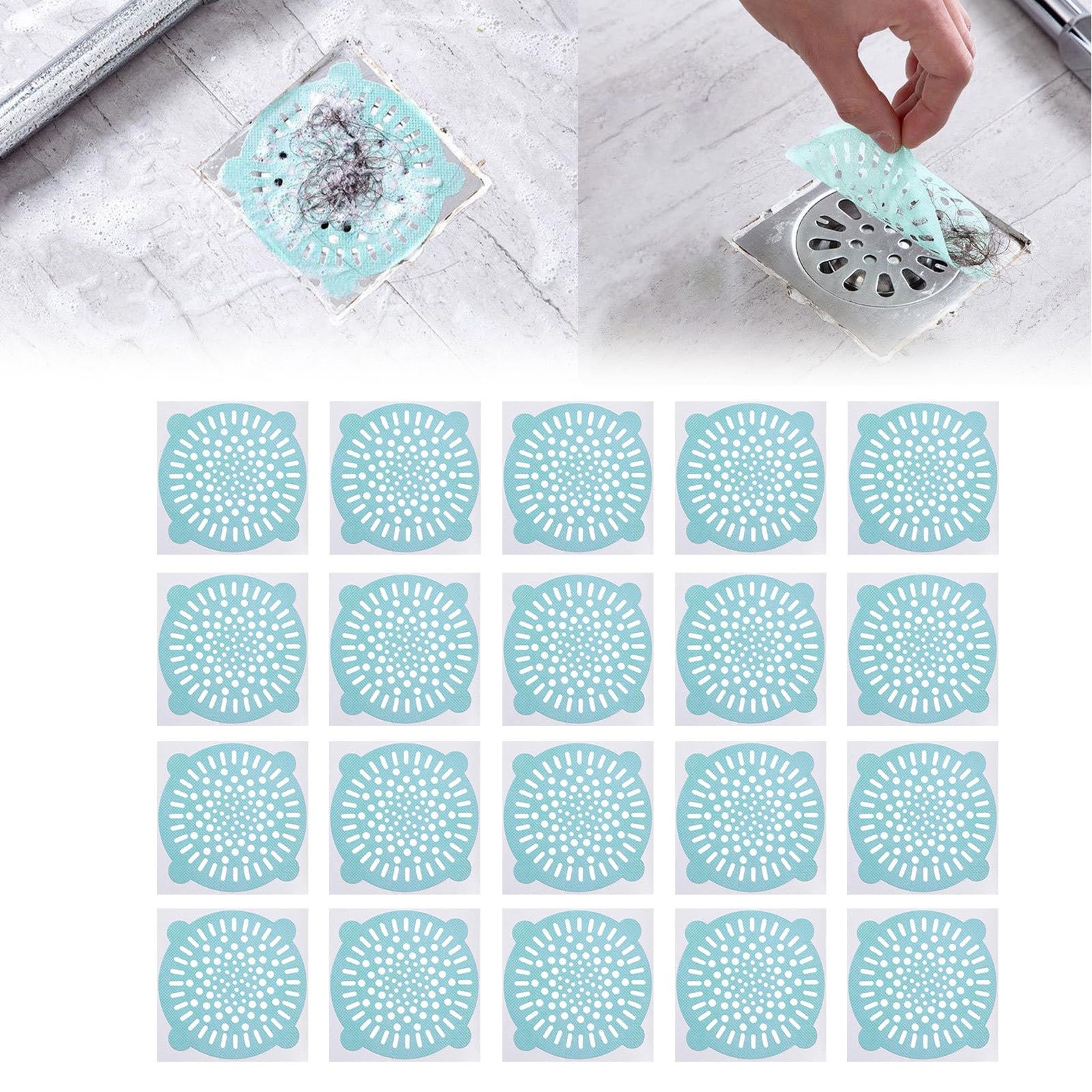 Deals of The Day Clearance Prime Sale Disposable Shower Drain Hair Catcher Mesh Stickers Shower Drain Cover Hair,Bathroom, Laundry, Bathtub, Kitchen, Sink, for Human Pet Hair(3PCS)