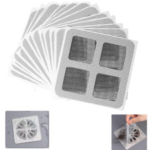 nlaike 50 pcs 4" x 4" disposable shower drain cover hair catcher, 2024 new shower drain hair catcher mesh stickers for bathroom, washbasin, bathtub,kitchen, sink for human and pet hair