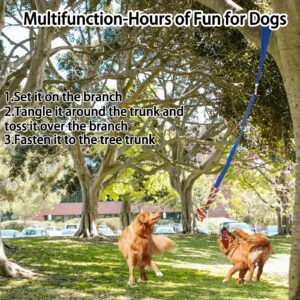 KLLOUZE Dog Bungee Tug Toy Hanging Dog Rope Toy Indoor Outdoor Pull Interactive Toys with 1 DIY Chew Rope for Small Medium to Large Dogs