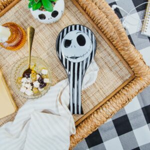 Disney The Nightmare Before Christmas Jack Skellington Ceramic Spoon Rest Holder | Kitchen Organizer For Utensils To Keep Countertop Clean