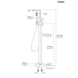 Freestanding Bathtub Faucet with Hand Shower