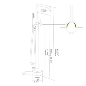 Freestanding Bathtub Faucet with Hand Shower