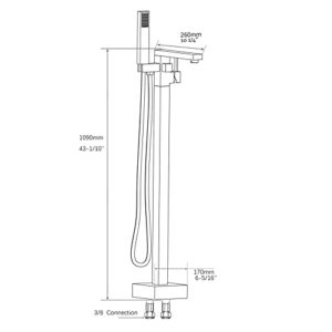 Freestanding Bathtub Faucet with Hand Shower