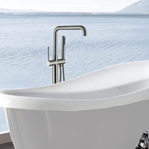 freestanding bathtub faucet with hand shower