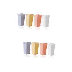 vosarea 8 pcs desktop trash can countertop trash bin table trash can desktop garbage can kitchen cabinet trash can office desktop trash bin creative mini trash bin desk trash can desk bin