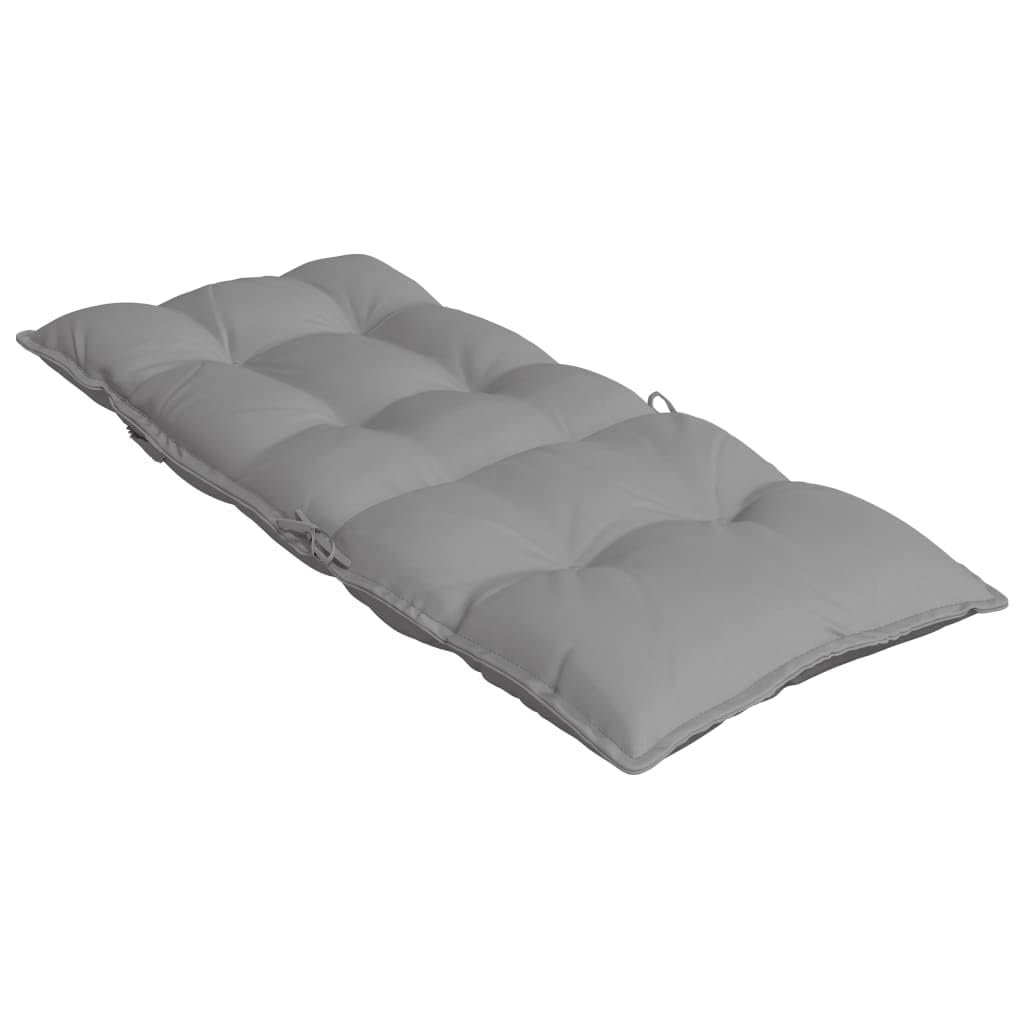 vidaXL Highback Chair Cushions Set of 6 - Gray Oxford Fabric Seat Pads for Outdoor Patio/Garden High-Back Chairs - Water-Resistant & Soft Filling