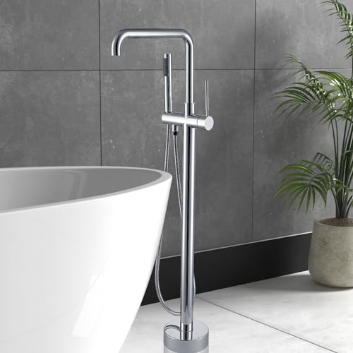 Freestanding Bathtub Faucet with Hand Shower