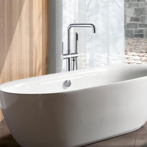 Freestanding Bathtub Faucet with Hand Shower