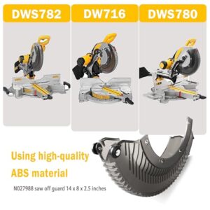 N027988 Miter Saw Lower Guard Assy for DeWalt DHS716 DWS782 DHS790 DWS779 DWS780 Miter Saw ， N562309 Miter Saw Guard Replacement DWS715 Models (1 Pack)