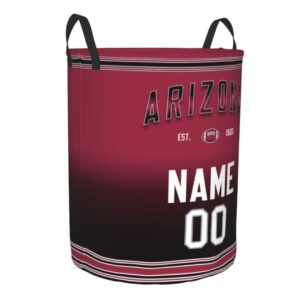 Custom Football Laundry Hamper, Personalized Laundry Hamper with Custom Names and Numbers, Gifts for Men's and Women's Football Fans