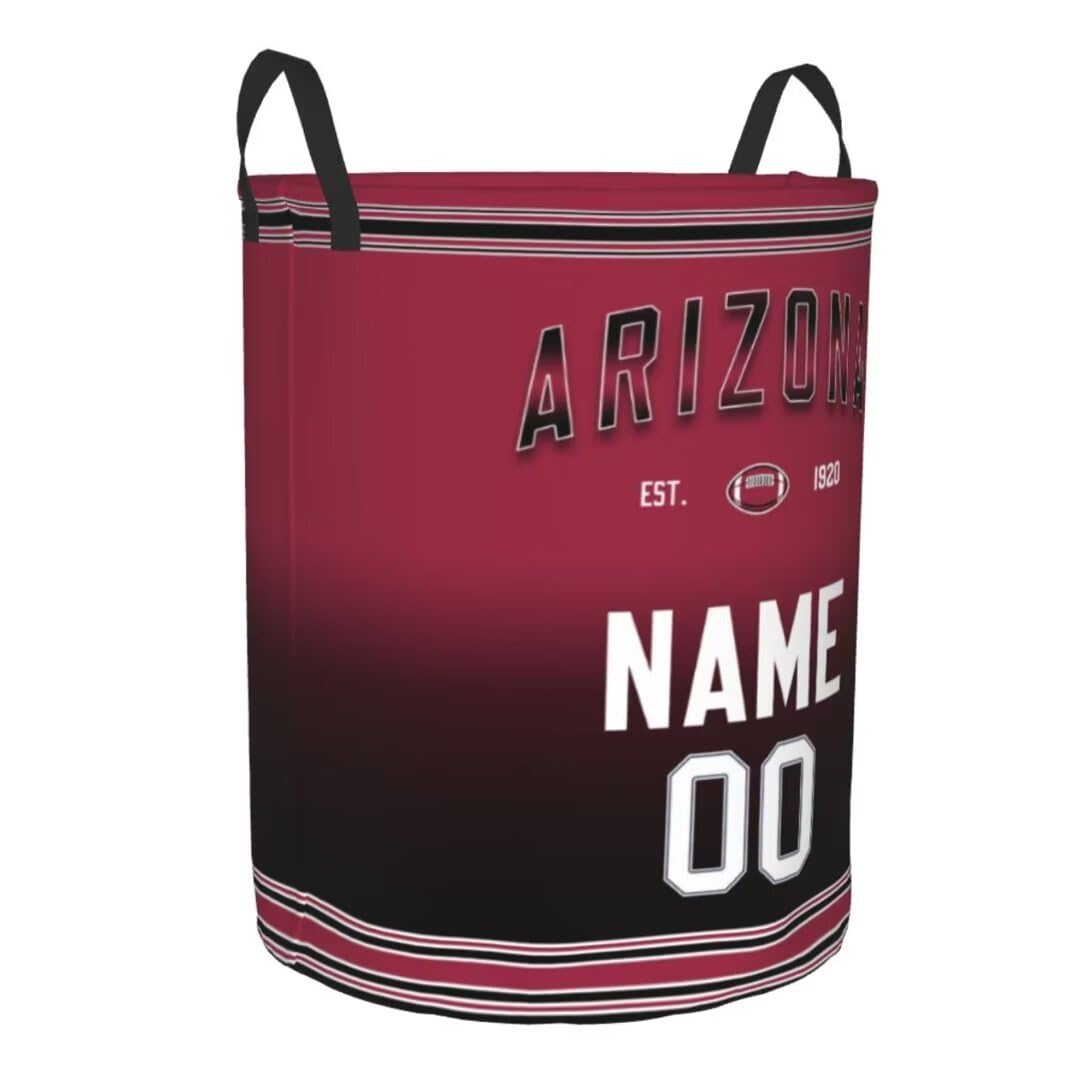 Custom Football Laundry Hamper, Personalized Laundry Hamper with Custom Names and Numbers, Gifts for Men's and Women's Football Fans