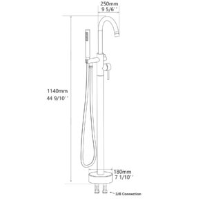 Freestanding Bathtub Faucet with Hand Shower