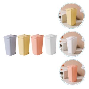 VOSAREA 8 Pcs Desktop Trash Can Countertop Trash Bin Table Trash Can Desktop Garbage Can Kitchen Cabinet Trash Can Office Desktop Trash Bin Creative Mini Trash Bin Desk Trash Can Desk Bin