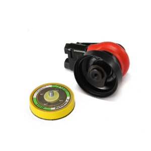 Pneumatic 3" Random Orbital Palm Sander with 10 Polishing Buffing Pads kit