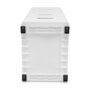 Ringmaster Vertical Stackable Drawers Dresser,5 Tier Clothes Storage Tower with 4 Wheels and 5 Drawers,Storage Organizer Rack Movable Storage Cabinet Closet for Clothes,Towels,Toys (White)