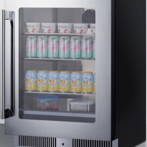 Summit 24” Built-In Beverage Center, Shallow 18” Depth, Stainless Steel - SDHG2443