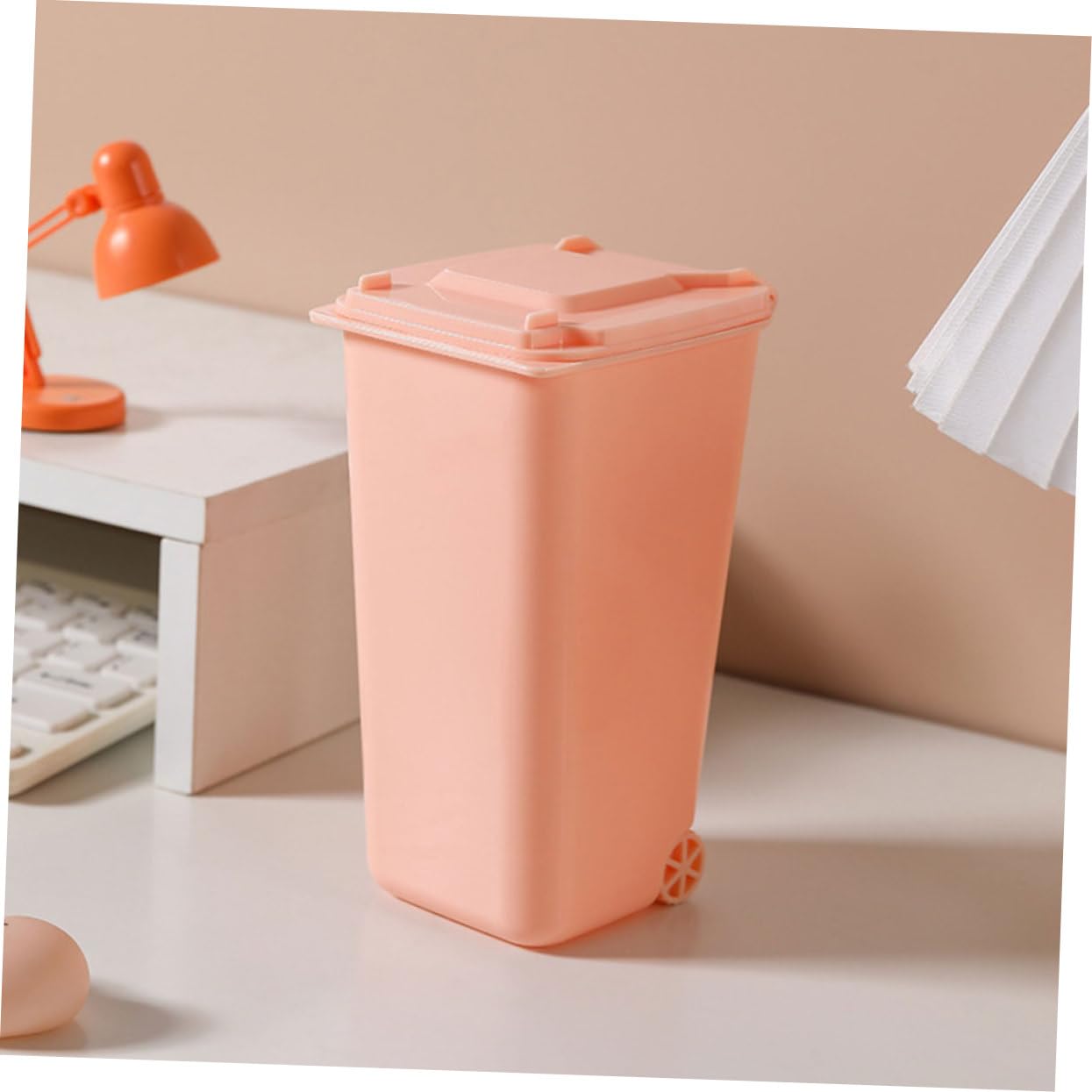 VOSAREA 8 Pcs Desktop Trash Can Countertop Trash Bin Table Trash Can Desktop Garbage Can Kitchen Cabinet Trash Can Office Desktop Trash Bin Creative Mini Trash Bin Desk Trash Can Desk Bin