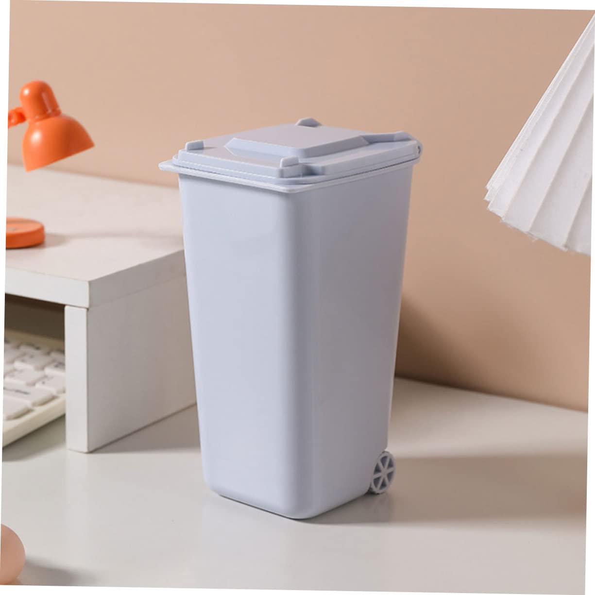 VOSAREA 8 Pcs Desktop Trash Can Countertop Trash Bin Table Trash Can Desktop Garbage Can Kitchen Cabinet Trash Can Office Desktop Trash Bin Creative Mini Trash Bin Desk Trash Can Desk Bin