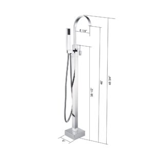 Freestanding Bathtub Faucet with Hand Shower