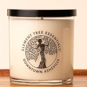 element tree essentials premium lotion candle: downtown asheville, white