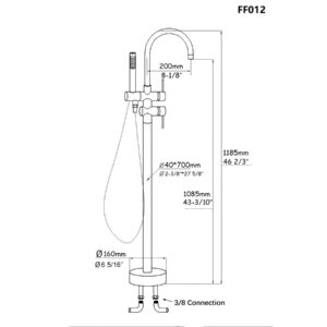 Freestanding Bathtub Faucet with Hand Shower