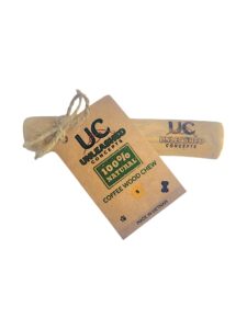 unleashed concepts natural coffee wood chew for dogs (small)