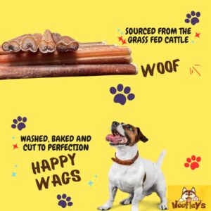 Woofley's 12 Inch Bully Sticks for Small Dogs - (15 Count) - Bully Sticks for Dogs - Safe Bully Stick Dog Chews -Easily Digestible Dog Bully Sticks