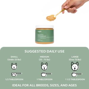 Reggie Calming Spread for Dogs | Natural Peanut Butter to Reduce Hyperactivity, Separation Anxiety, & Stress | Vet-Approved & Ideal for All Ages, Breeds, and Sizes - 30 Servings