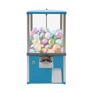 vending machine, 20.87" height commercial candy gumball machine, huge load capacity gumball bank, candy vending machine, perfect for game stores and retail stores vintage style (blue)