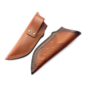 HIOPOIUYT Pocket Knife Sheath Handmade Pouches Leathers Knife Holsters Straight Knife Holder Outdoor Carry Sheath Tool Easy To Use