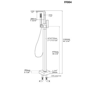 Freestanding Bathtub Faucet with Hand Shower