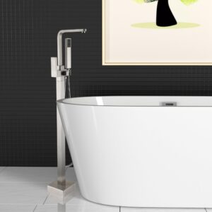 freestanding bathtub faucet with hand shower