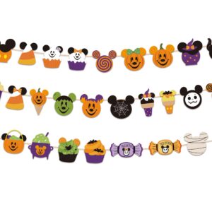 Mickeey Mouse Halloween Decorations Banner Pumpkin Style Halloween Banner Trick or Treat Halloween Garland Candy Banner for Halloween Party Decorations