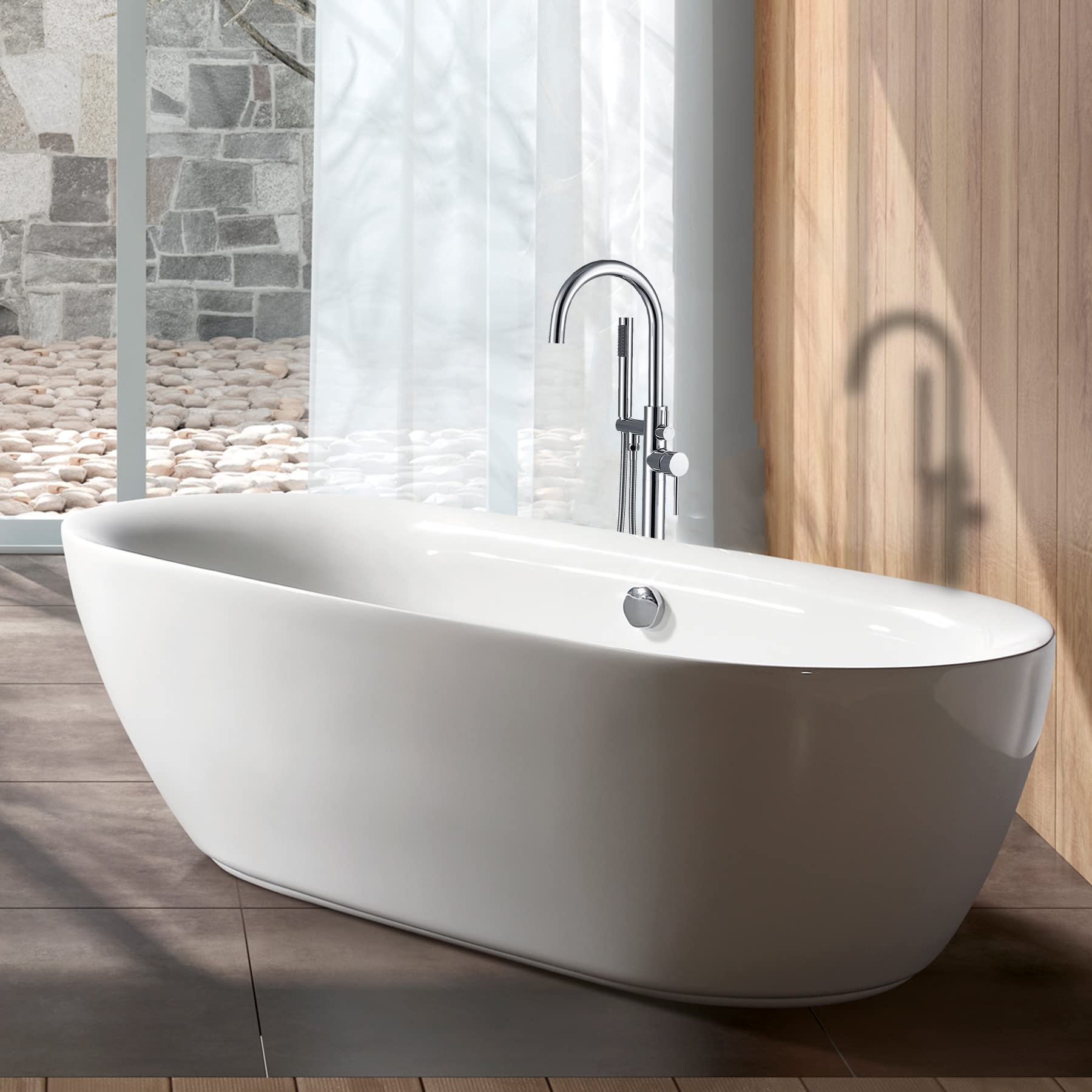 Freestanding Bathtub Faucet with Hand Shower