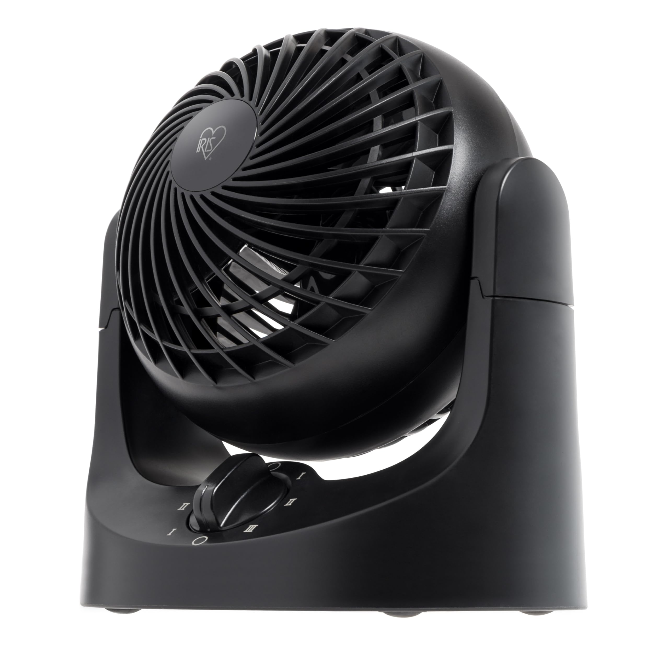 IRIS USA WOOZOO Fan, Small Desk Fan, 3 Speeds, 32ft Max Air Distance, Mini Fan 7 Inches, 112° Adjustable Tilt, 27.5 db Low Noise, Tabletop Air Circulator for Bedroom Dorm Office, Black