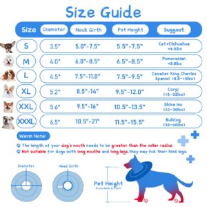 GoGoPaw Soft Dog Cones for Small Medium Dogs and Cats, Adjustable Dog Donut Collar Water Proof Dog Cone Alternative After Surgery, Pet Recovery Collar for Large Dogs to Stop Licking(Blue,S)