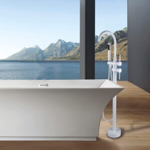 freestanding bathtub faucet with hand shower