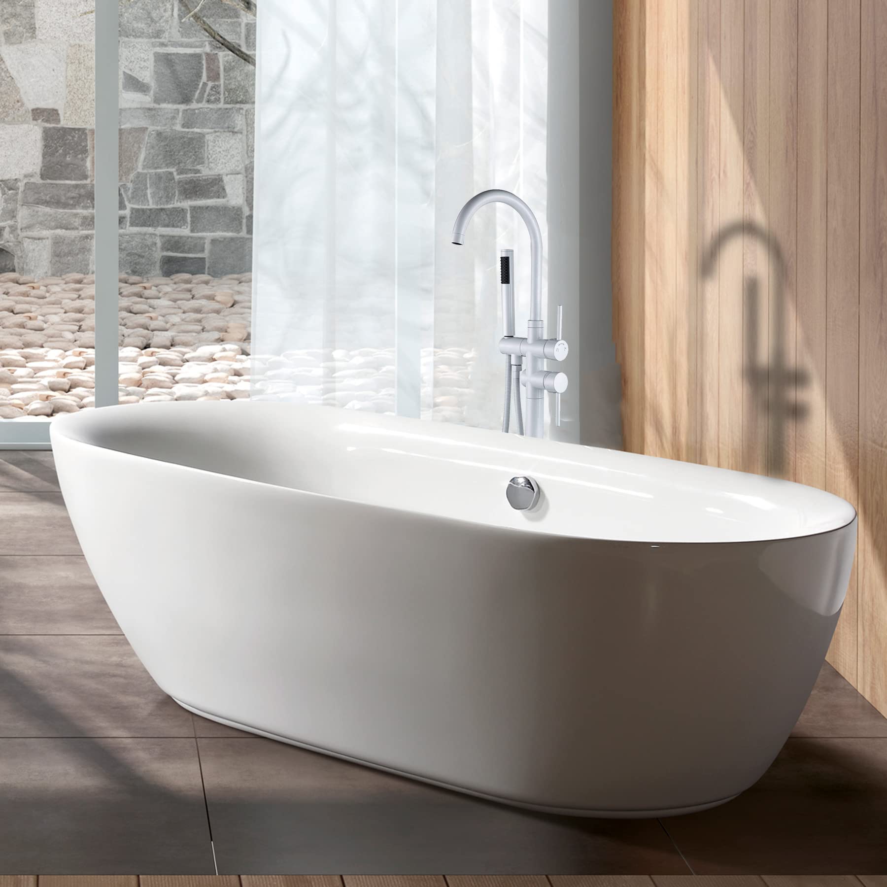 Freestanding Bathtub Faucet with Hand Shower