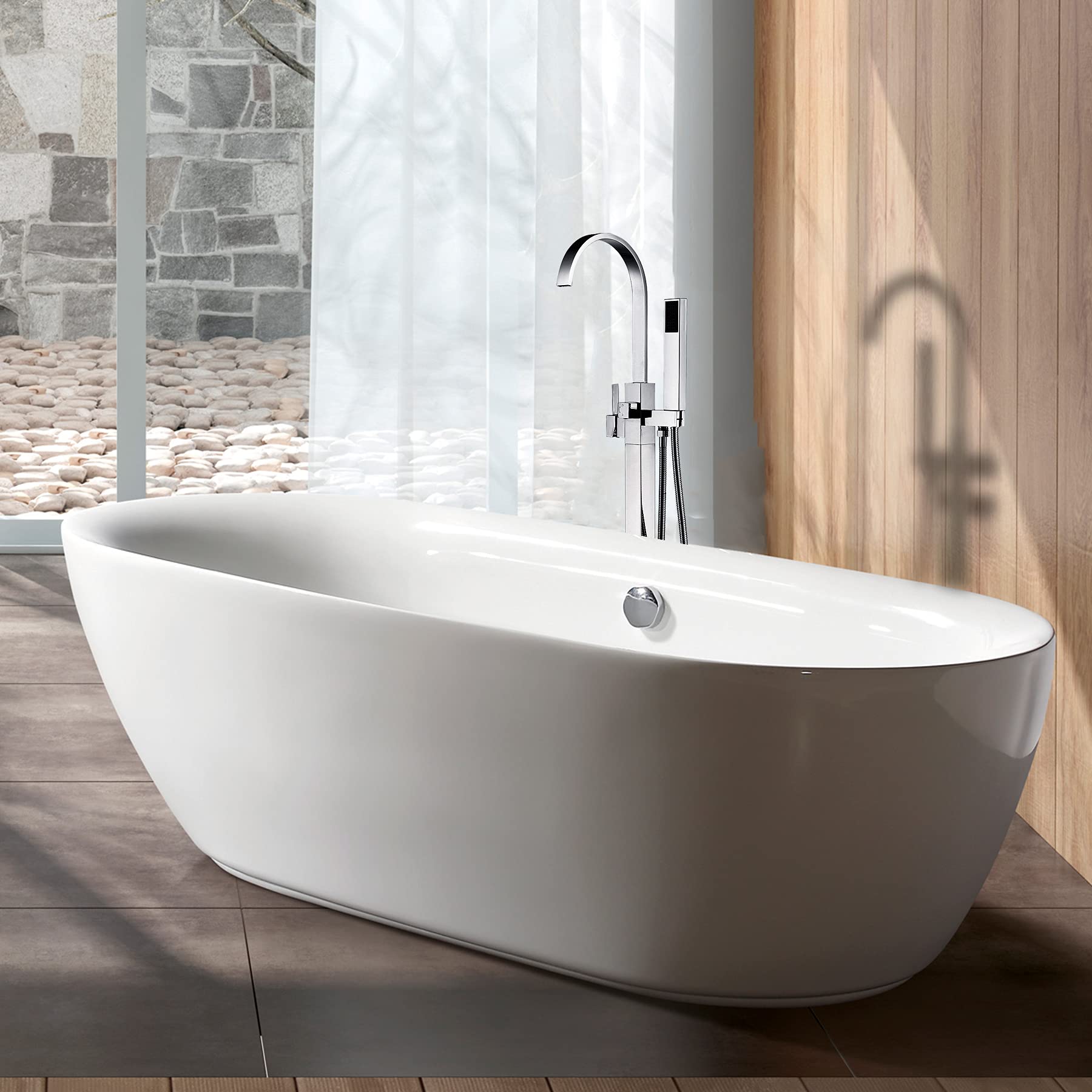 Freestanding Bathtub Faucet with Hand Shower