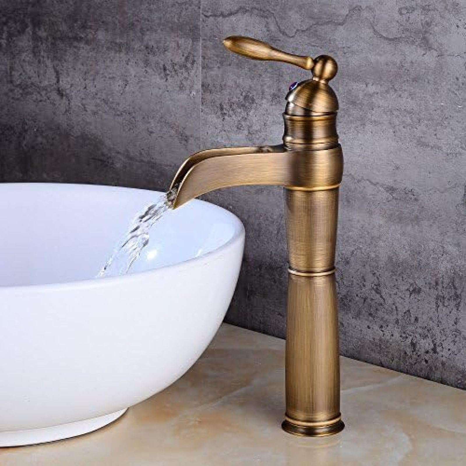 Kitchen & Bath Fixtures Taps Faucet,EuropUPC Waterfall Faucet Bathroom Heightening above Counter Basin Faucet Wash Basin Hot and Cold Water Faucet Mixer Tap Faucet