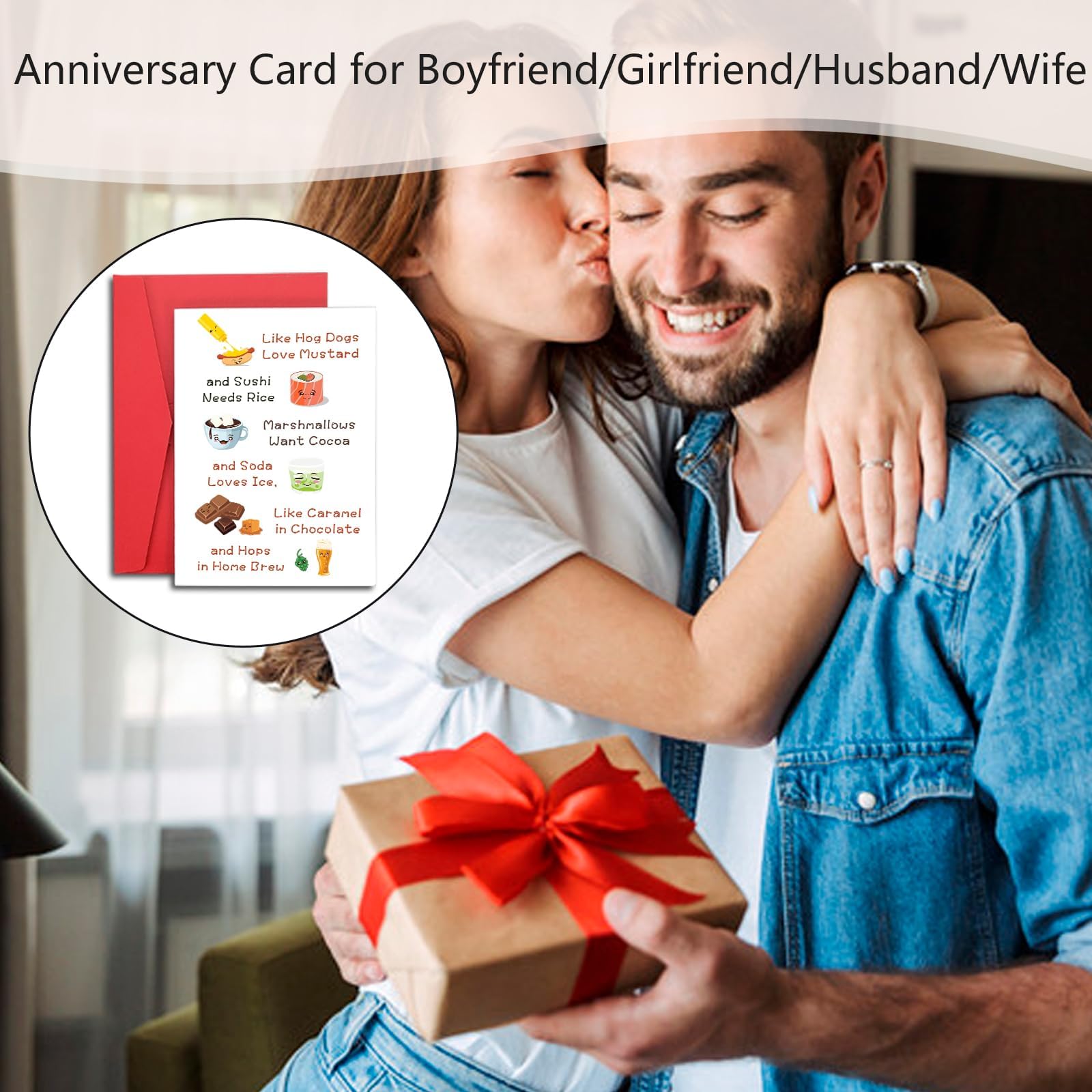 Funny Anniversary Card to Husband for Couple Wife Men Women 50th Wedding Anniversary Card Gifts Birthday Card Gifts for Boyfriend Husband Women Men Sisters Bridal Shower Gifts Card for Bride and Groom