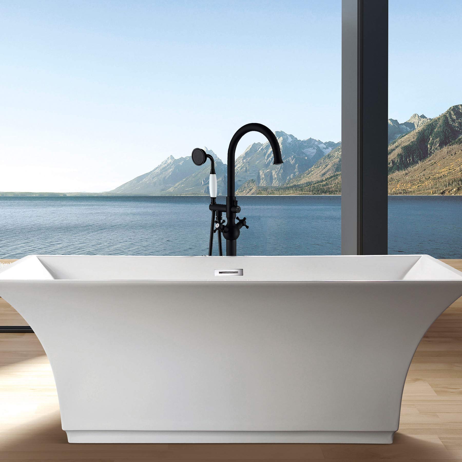 Freestanding Bathtub Faucet with Hand Shower