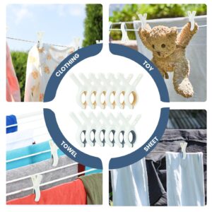 12 pack Beach Towel Clips, Heavy Duty Plastic Clothes Pins, Outdoor Camping Clips, Quilt Drying Clips Windproof Clips Keep Your Towels Clothes and Blankets Firmly Dry on Clotheslines and Hanging Rack.