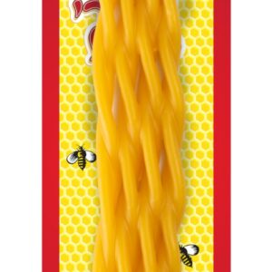 Ner Mitzvah Havdalah Candle DRIPLESS Braided Beeswax - Non-Drip - 12" Drip-Free Hand Dipped Bees Wax Braided Multi Wick Candle