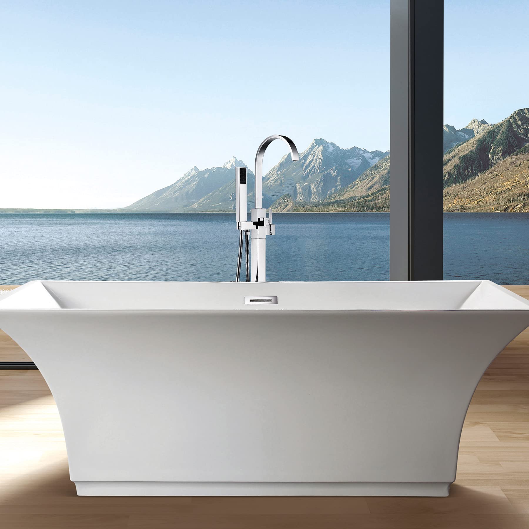 Freestanding Bathtub Faucet with Hand Shower